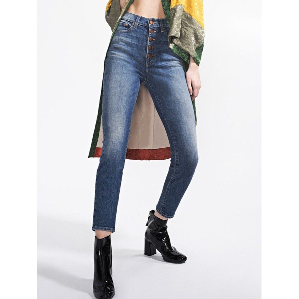 Alice + Olivia AO.LA High Rise Ankle Skinny Jeans Medium Wash - Size 26